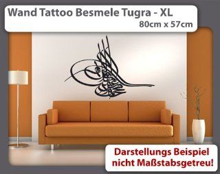 Wand Tattoo Besmele Tugra XL   80cm x 57cm   Duvar Tattoo   24 mgliche Farben: Küche & Haushalt