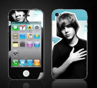 iPhone 4 Justin Bieber #3 Never Say Never My World 2.0 Vinyl Skin kit fits 4th generation apple iPhone decal cover Skins case.: Everything Else