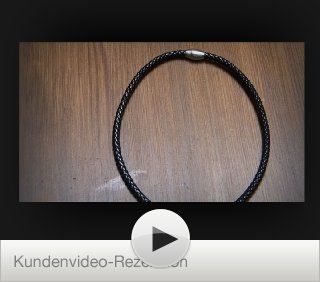 DonDon geflochtene Leder Halskette mit Edelstahl Magnet Verschluss in Samtbeutel Lnge 50 cm: Schmuck