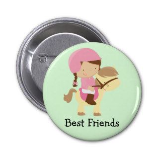 Cute Best Friends Pony Button