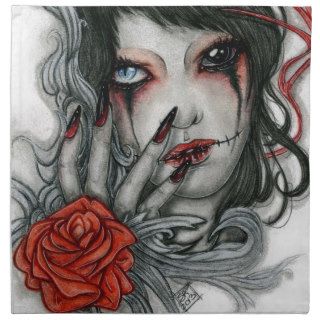 Tattoo   Bloody Tears Cloth Napkins