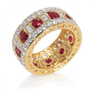 Victoria Wieck Absolute™ Created Ruby and Pavé Eternity Band Ring