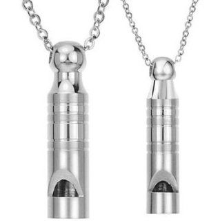 His or Hers Matching Set Titanium Couple Pendant Necklace Korean Love Style in a Gift Box  NK297 (Hers) Jewelry