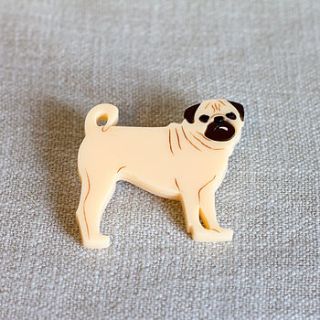 pug dog brooch by finest imaginary