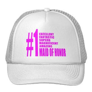Pink Maids of Honor  Number One Maid of Honor Hat