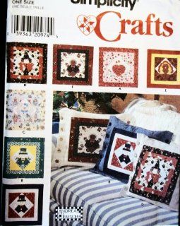 OOP Simplicity Crafts Pattern 7879. Pillow Sham for 16" Pillow & 7 Seasonal/holiday Button on Quilted Panels.