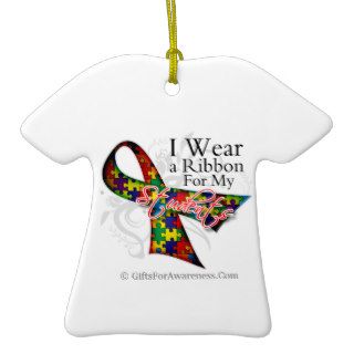 I Wear a Ribbon For My Students   Autism Awareness Ornaments