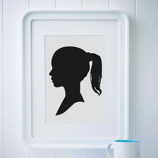 personalised silhouette portrait papercut by papercuts by cefuk