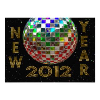 Mirror Ball Party New Year Personalized Invitation