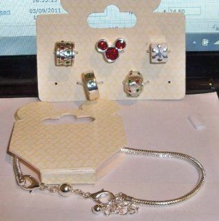Disney Exclusive Theme Parks Edition Silver (pandora* style) Charm Bracelet & 5 Slider Disney Charms NOCs!: Everything Else