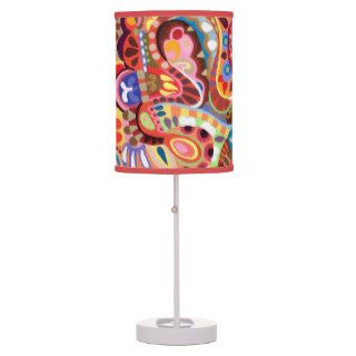 Colorful Abstract Lamp   Groovy Lampshade