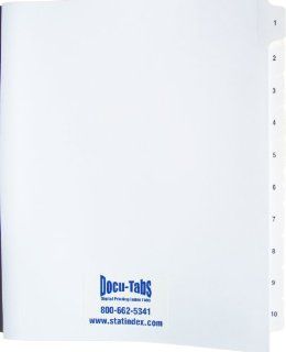 25 Sets of Clear Numbered Index Tabs #1 10 : Office Products