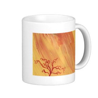 Red Tree Minimalist Painting Art Gear Coffee Mugs