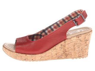 Crocs A Leigh Wedge Leather Scarlet