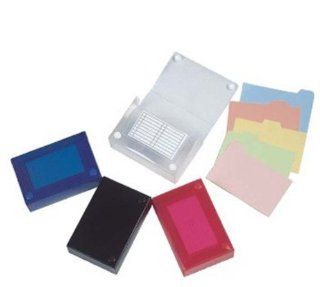 Filexec 3 x 5 Inch Index Case, Snap Button Closure, 5 Index Dividers, Assorted (Pack of 12) (50096 2023) : Index Card Binding Cases : Office Products