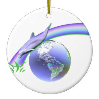 Dolphin Earth Day Christmas Tree Ornaments