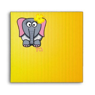 Happy Birthday Girly Elephant Envelope