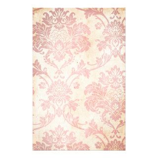 Vintage Pink Damask Custom Stationery