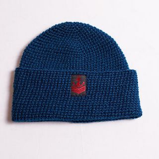 handmade hat with anchor patch by eka