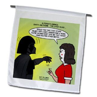 fl_38590_1 Rich Diesslins Funny General Cartoons   Star Wars Alternate Endings   Darth Vader and Padme the later years   Flags   12 x 18 inch Garden Flag : Outdoor Flags : Patio, Lawn & Garden