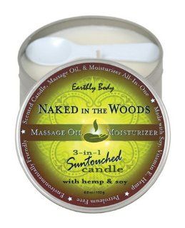 Suntouch hemp candle naked in the woods 6oz round tin (Pack Of 4): Health & Personal Care
