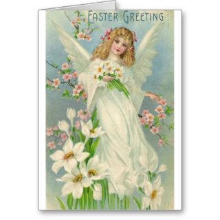 Victorian Angel Easter Greeting Card