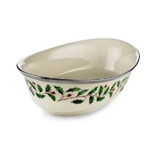 LENOX HOLIDAY PLATINUM OPEN VEGETABLE BOWL Kitchen & Dining