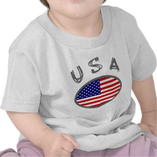 USA Cool Flag Design Tee Shirts