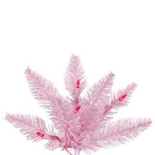 Co. 6.5 Pink Slim Fir Artificial Christmas Tree with 400 Mini Lights