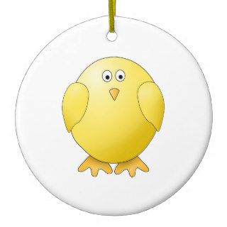 Cute Chick. Little Yellow Bird. Christmas Ornaments