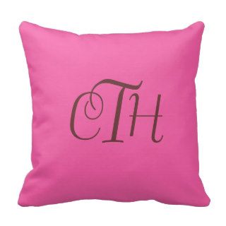 Hot Pink Monogram Pillow Customize