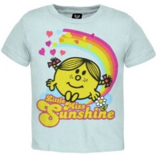 Mr. Men & Little Miss   Baby girls Rainbows T shirt   9 12 Months Light Blue: Clothing