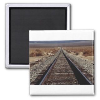 Train tracks, Mojave Desert, California, U.S.A. Magnets