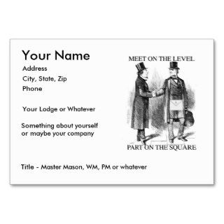 Masons Meeting, Large size Business Card Templates