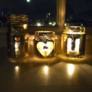 personalised love tea light holders by little pearl button