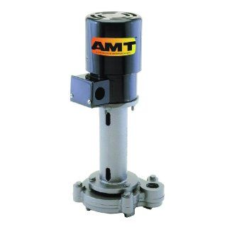 AMT Pump 4441 95 Heavy Duty Industrial Coolant Pump, 6.3" Max Immersion Depth, Cast Iron, 3/4 HP, 3 Phase, 208 230/460V, Curve D, 1 1/2 " NPT Female Discharge Port