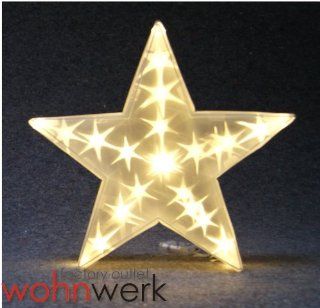Beleuchteter Hologramm Stern 20 LED X Mas Weihnachten Weiss Deko: Küche & Haushalt