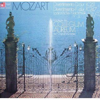 Mozart: Divertimenti D dur KV 251 & F dur KV 247 [Vinyl LP] [Schallplatte]: Collegium Aureum, Helmut Hucke, Erich Penzel, Gerd Seifert, Ulrich Grehling, Franzjosef Maier, Gnther Lemmen, Reinhold Johannes Buhl, Johannes Koch, Wolfgang Amadeus Mozart: K