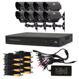 KARE 8CH H.264 Realtime DVR Security System with 8 Indoor/Outdoor Surveillance Cameras and 1TB HDD Installed Baumarkt