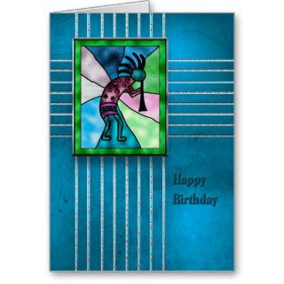 HAPPY BIRTHDAY   KOKOPELLI  AMERICAN INDIAN SERIES CARD