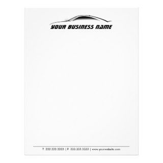 Cool Car Outline Auto Repair Business Letterhead