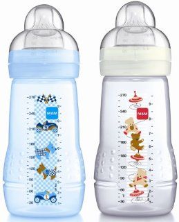 MAM 357425   Baby Bottle 270 ml, Doppelpack, Junge/Neutral: Baby