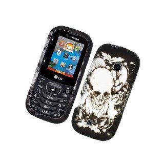 LG Cosmos 2 UN251 Black White Skull Angel Cover Case: Cell Phones & Accessories