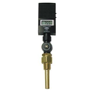 Winters TSD Series Industrial 9IT Digital Thermometer, Solar Powered Display, 3/4" NPT Connection, Brass Thermowell, 6" Stem,  45 to 260 Degrees C,  50 to 320 Degrees F, Accuracy of + or   1% of Reading: Science Lab Digital Thermometers: Industri