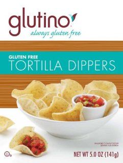 Glutino Gluten Free Tortilla Dippers, Original, 5 Ounce (Pack of 6) : Tortilla Chips : Grocery & Gourmet Food