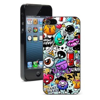 Apple iPhone 4 4S 4G Black 4B438 Hard Back Case Cover Color Cartoon Character Graffiti Background: Cell Phones & Accessories