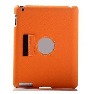 HJX Orange Slim Fit Duel Layer Leather Case with Smart Cover Function Stylus Holder for the New Ipad 3 Ipad 2 + Stylus Pen: Cell Phones & Accessories