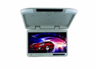Tview T257IR GR Wide Screen Flip Down Monitor   Grey : Vehicle Overhead Video : Car Electronics