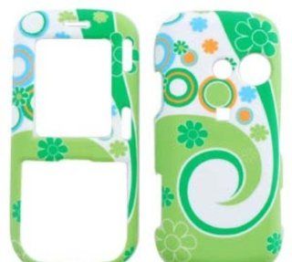 LG Rumor 2 LX265 Flowers and Circles on Light Green Hard Case,Cover,Faceplate,SnapOn,Protector: Cell Phones & Accessories