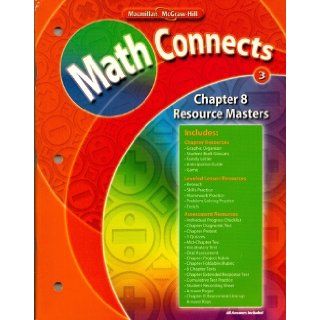 Math Connects Chapter 8 Resource Masters Grade 3: Macmillan McGraw Hill: 9780021072460: Books